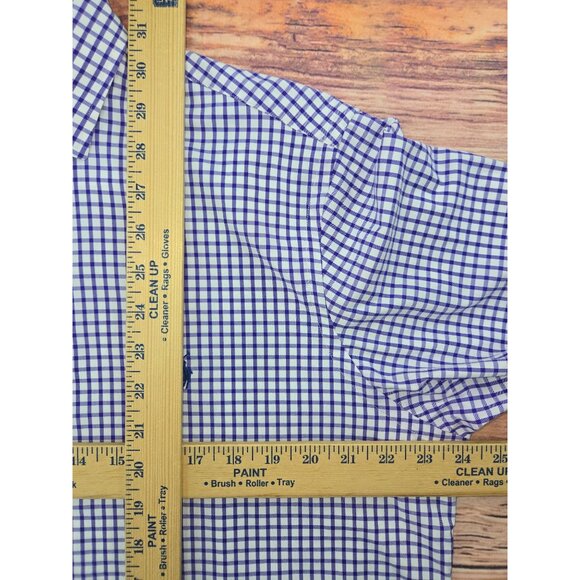 Polo Ralph Lauren Mens Performance Purple Check Shirt Large - Picture 8 of 8